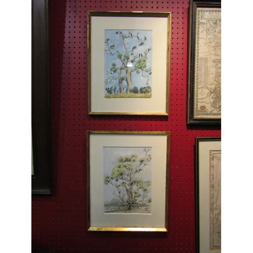 4064 - ANTHONY STOCKER: (Local Artist) 'Baudins Cockatoos in a Gum Tree' and 'Kookaburras in Gum Tree', bot... 