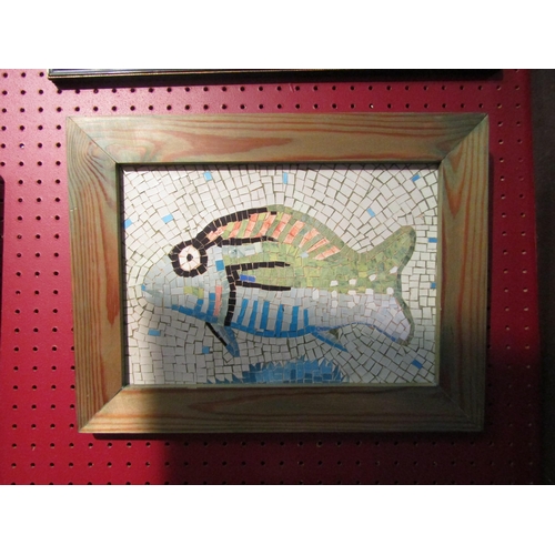 4100 - ANTHONY STOCKER: (Local Artist) 'Mosaic Mullet', framed, 20.5cm x 29.5cm image size    (E) £25-35