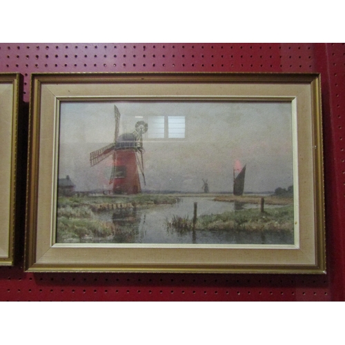 4127 - W.J. COMAN (1886-1973): A framed and glazed watercolour Norfolk Broads scene, signed, plus another B... 