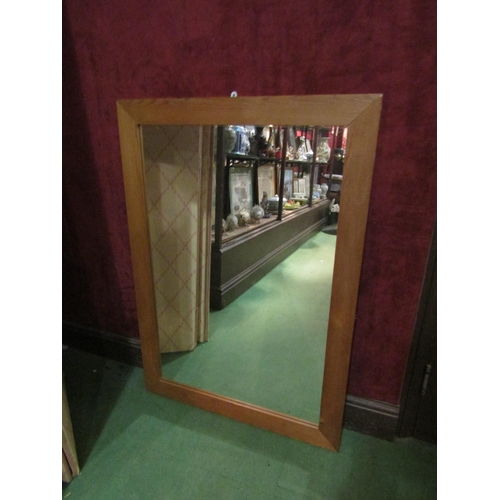 4205 - A pine framed rectangular wall mirror, 104cm x 74cm             (E) £10-20