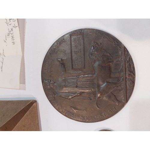 4359 - A WWI death penney and Victory medal relating to Private Charles James Frederick Lock, Machine Gun C... 