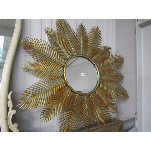 2222 - A fern design garden wall mirror