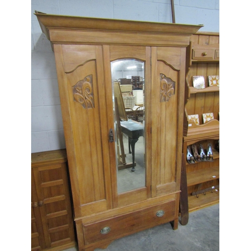 2225 - An Edwardian satinwood wardrobe            (E) £15-20