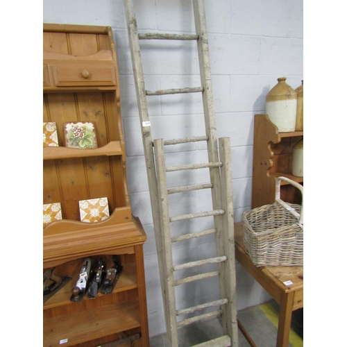 2230 - Two rustic pine ladders