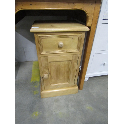 2234 - A stripped pine bedside cabinet