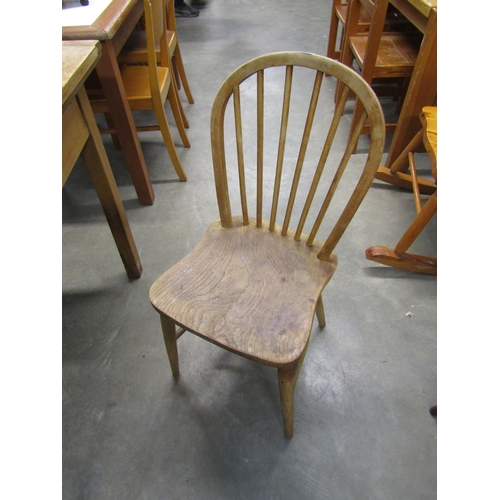 2245 - Two solid seated chairs one painted     (C)