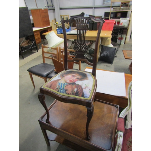 2276 - A pair of Edwardian mahgany bedroom chairs