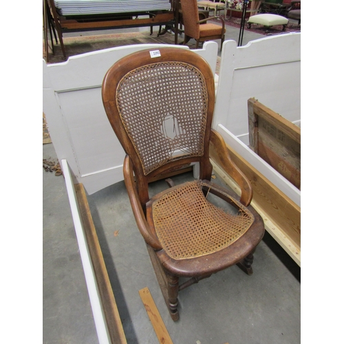 2292 - A Victorian beech rocking chair frame for re caning