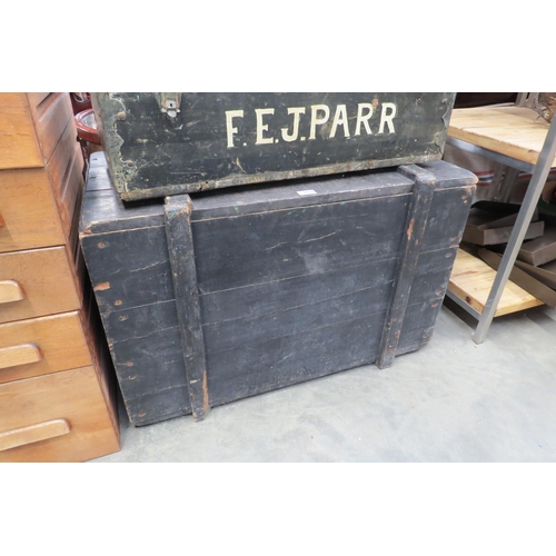 2033 - A 1930's pine box crate