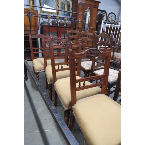 2139 - Four Edwardian carved mahogany chairs     (E) £5-10