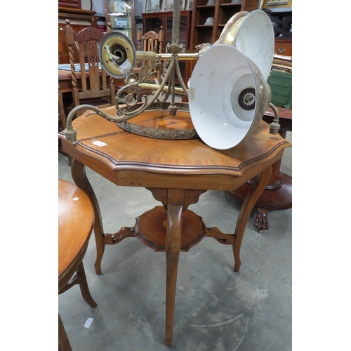 2147 - An Edwardian walnut inlaid occasional table