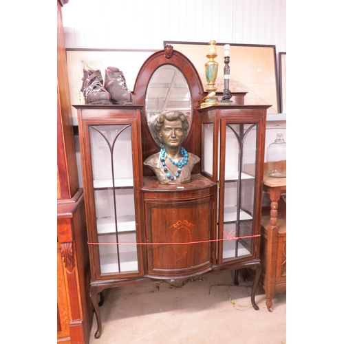 2198 - An Edwardian inlaid display cabinet