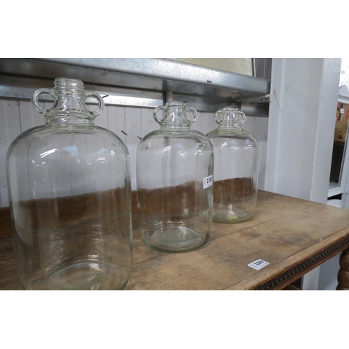 2200 - Three Glass Demijohns