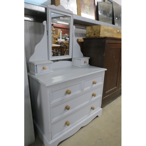 2205 - A painted pine dressing chest