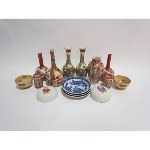 4278 - A selection of Oriental ceramics including gourd form vases, blue and white dishes bearing character... 