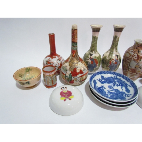 4278 - A selection of Oriental ceramics including gourd form vases, blue and white dishes bearing character... 