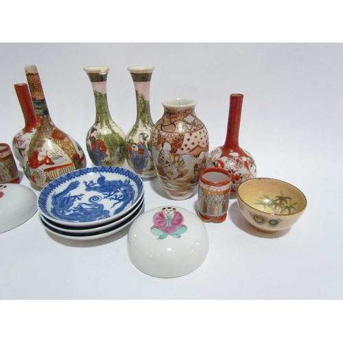 4278 - A selection of Oriental ceramics including gourd form vases, blue and white dishes bearing character... 