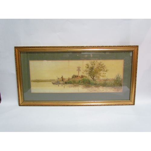 4307 - WILLIAM LESLIE RACKHAM (1864-1944): A framed and glazed watercolour, Broads scene, signed bottom rig... 