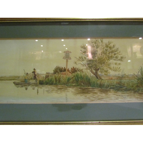 4307 - WILLIAM LESLIE RACKHAM (1864-1944): A framed and glazed watercolour, Broads scene, signed bottom rig... 