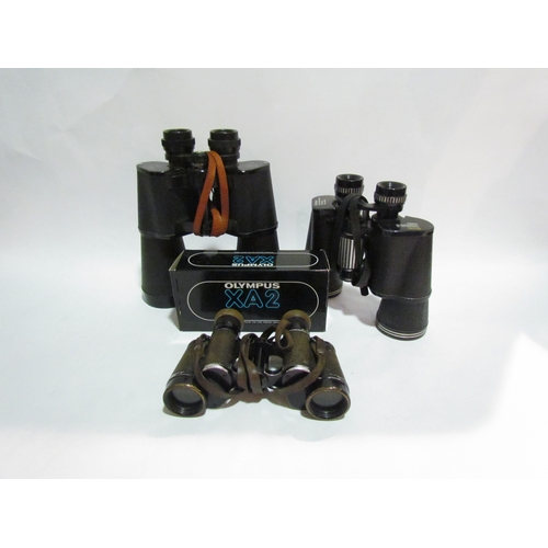 4330 - Three pairs of binoculars to include Alomo-Tokyo and an Olympus XA2 - boxed