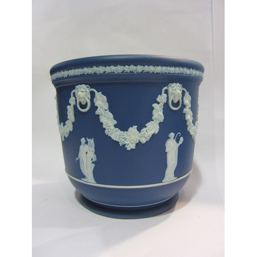 4439 - Three pieces of Wedgwood Jasperware, two jardinieres and jug