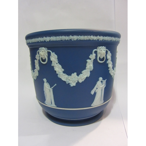 4439 - Three pieces of Wedgwood Jasperware, two jardinieres and jug