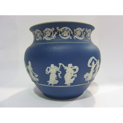 4439 - Three pieces of Wedgwood Jasperware, two jardinieres and jug