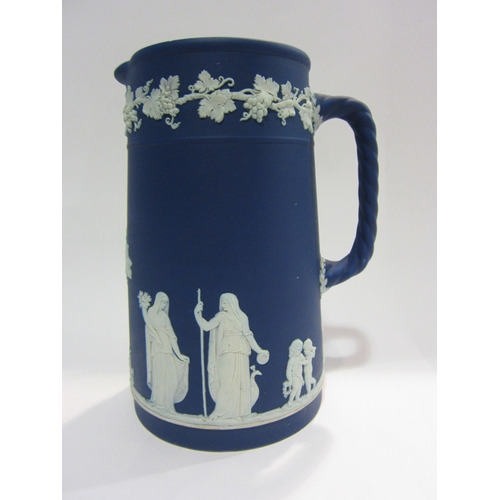 4439 - Three pieces of Wedgwood Jasperware, two jardinieres and jug