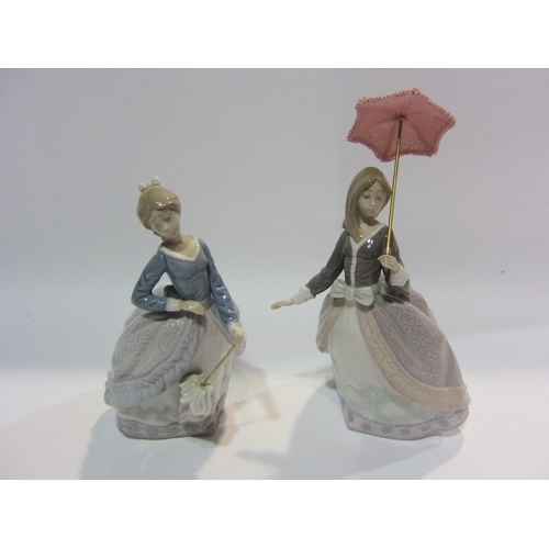 4466 - Two boxed Lladro figures of girls holding parasols