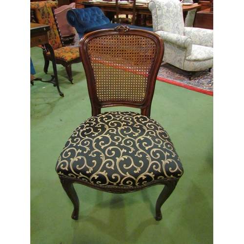 4027 - A French 19th Century style carved walnut cane back chair            (R) £20