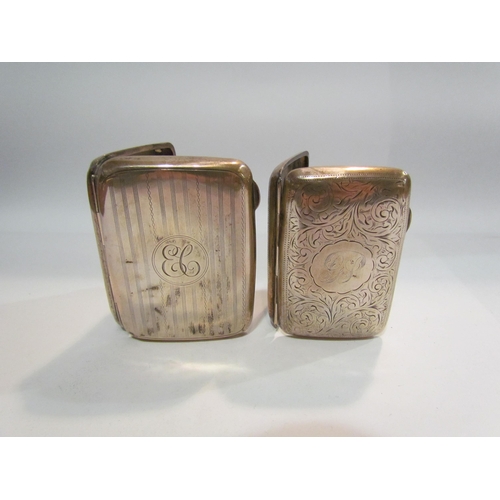 4406 - Two silver cigarette cases, one with monogram EC, 107g