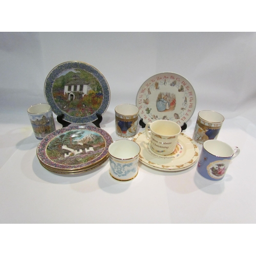 4497 - A selection of ceramics including commemorative mugs such as Wedgwood and Royal Worcester, Royal Dou... 