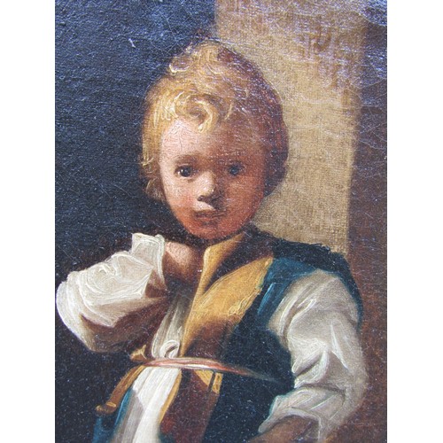 6003 - An early 19th Century oil on canvas of a young boy after an original by Bartolomeo Schedoni (1578-16... 