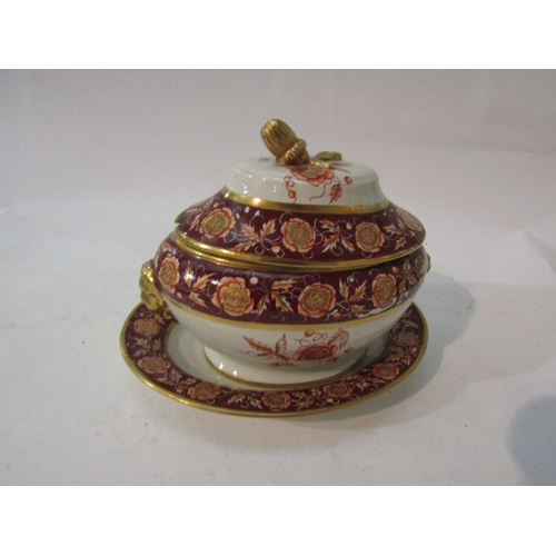 1236 - A Victorian Mason's Ironstone sauce tureen on stand