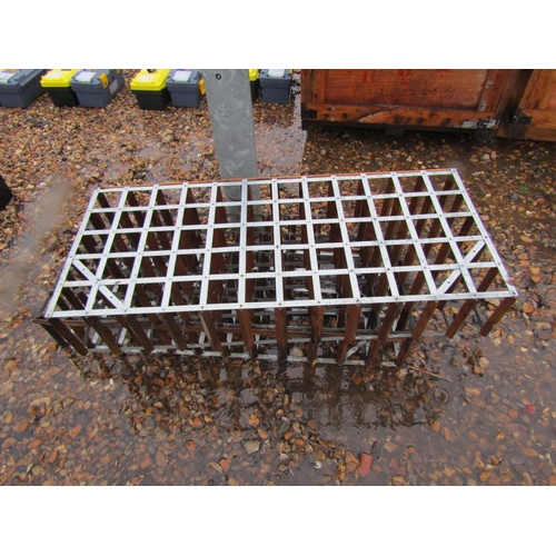 3238 - Two timber and metal wine racks