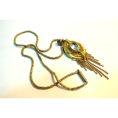 1289 - A Victorian tasselled pendant on chain