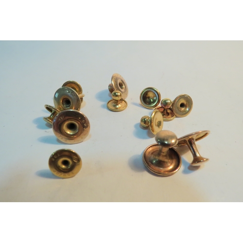 1339 - A quantity of gold shirt studs, 10.4g.