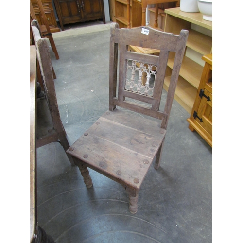 2180 - Four hardwood garden chairs           (R) £50