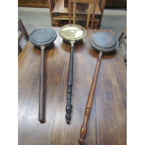 2181 - Three Victorian copper bed pans