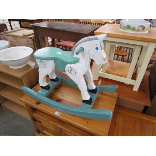 2185 - A childs painted rocking horse