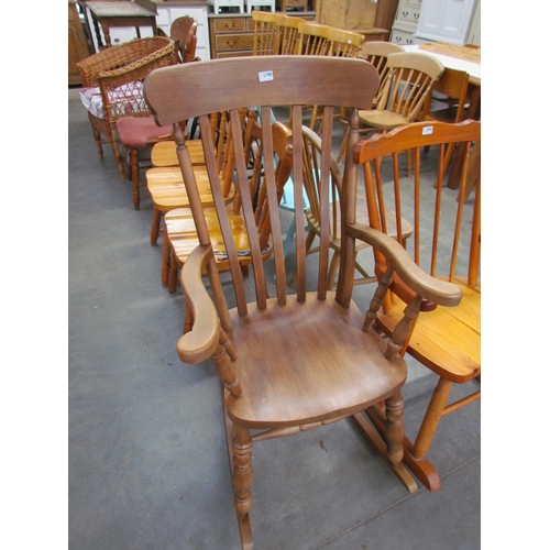 2199 - A beech rocking chair