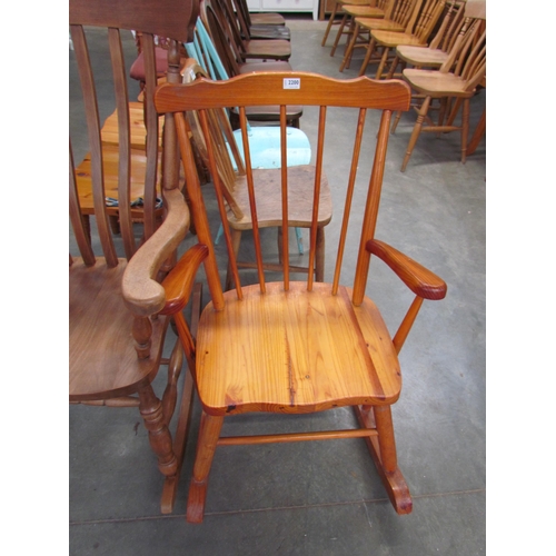 2200 - A pine rocking chair