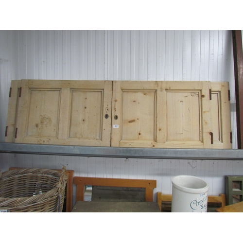 2211 - Four Victorian stripped panel pine cupboard doors 71 x 53cm