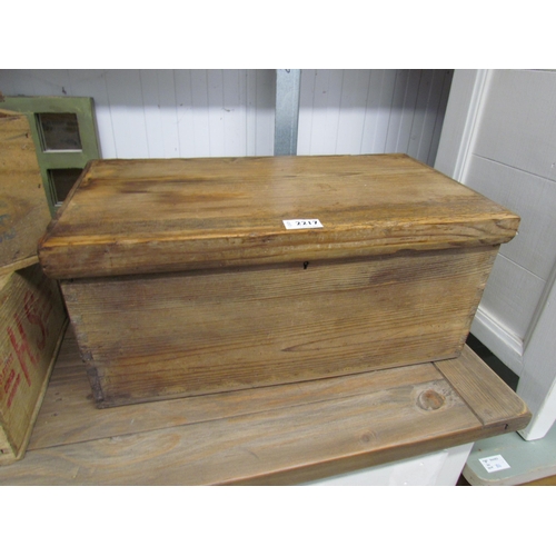 2217 - A small Victorian waxed pine box