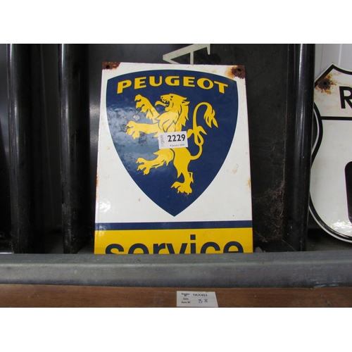 2229 - An enamel sign Peugeot 20 x 30cm