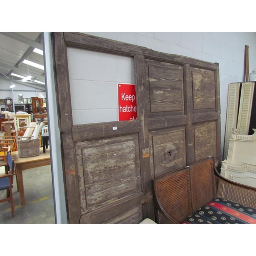 2245 - A large section of Victorian pine panelling, one panel missing, 217 x 227cm        (E) £50-100