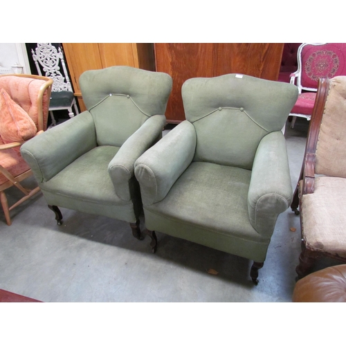 2256 - A pair of 1920's armchairs