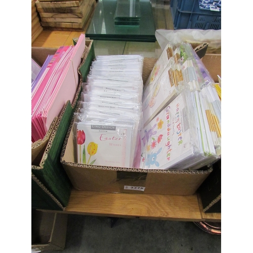 2275 - A box of ex-shop stock of Easter Cards approx 180 single cards           (R) £10