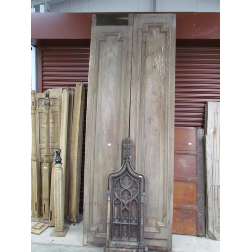 2300 - A pair of large 19th Century walnut panels 304 x 56cm