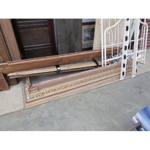 2325 - A run of Georgian painted and carved pine mouldings           (E) £30-50